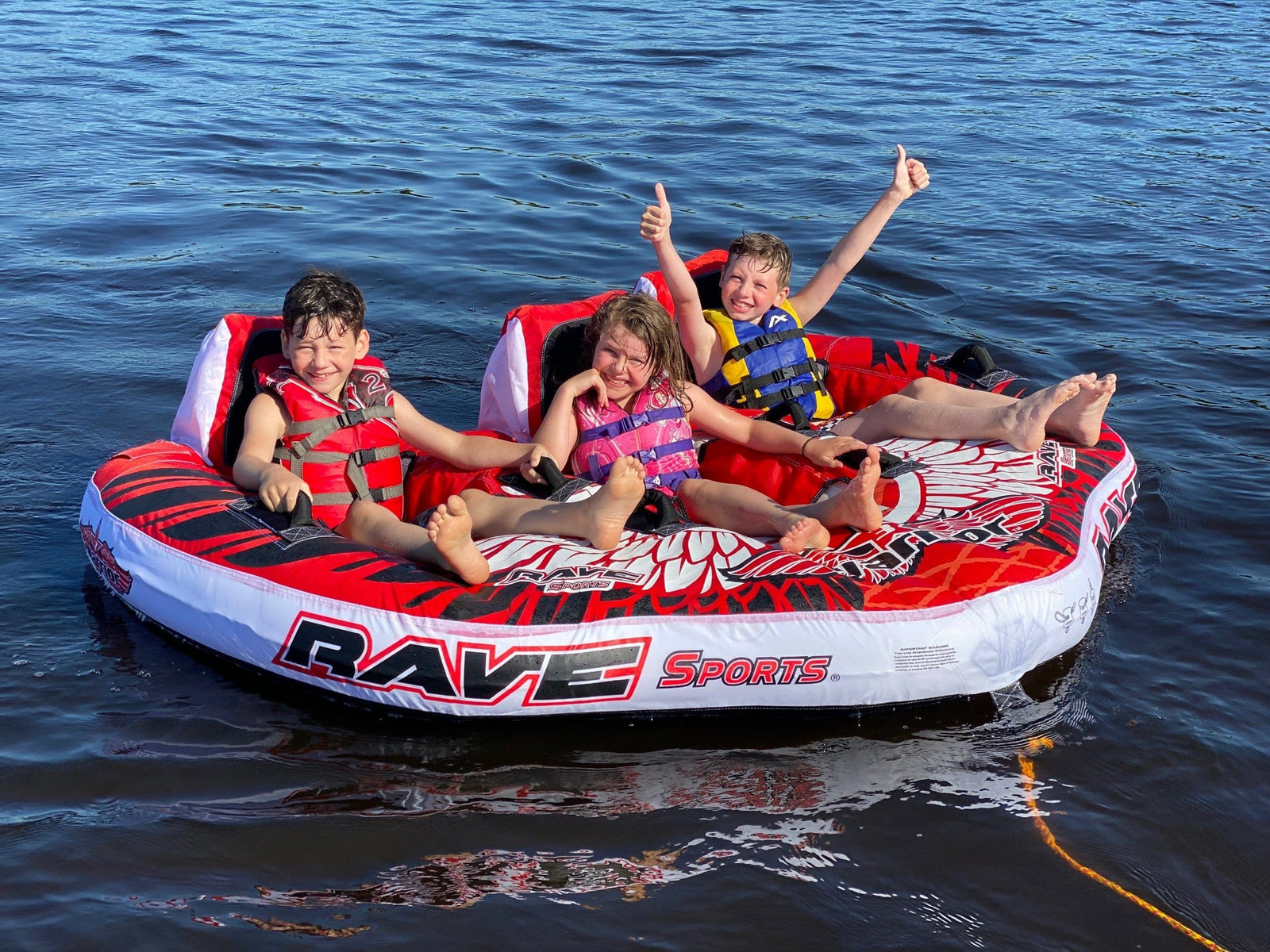 3 on sale Person Towable Tube for Boating, Inflatable Towable Tubes for Boats 1-3